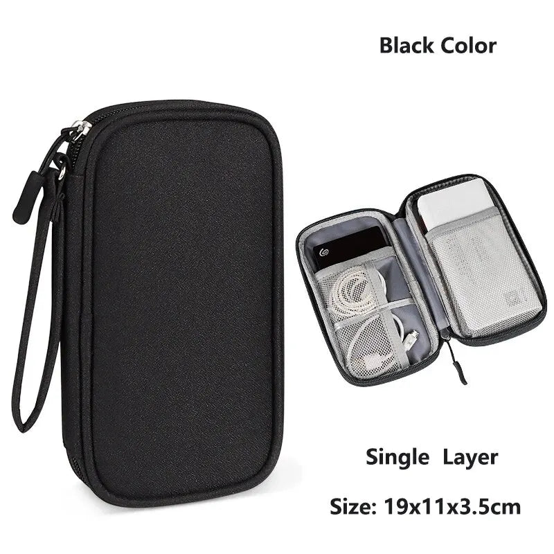 Electronic Cable Organizer Bag Waterproof Travel Storage Case