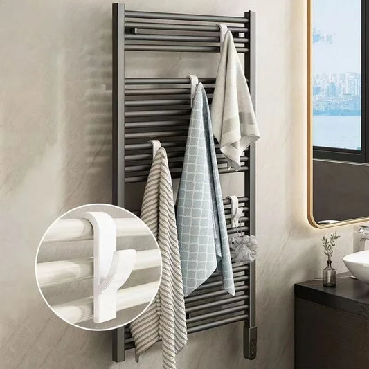 Radiator Towel Hooks Bathroom Heated Rail Hangers 2/6PCS