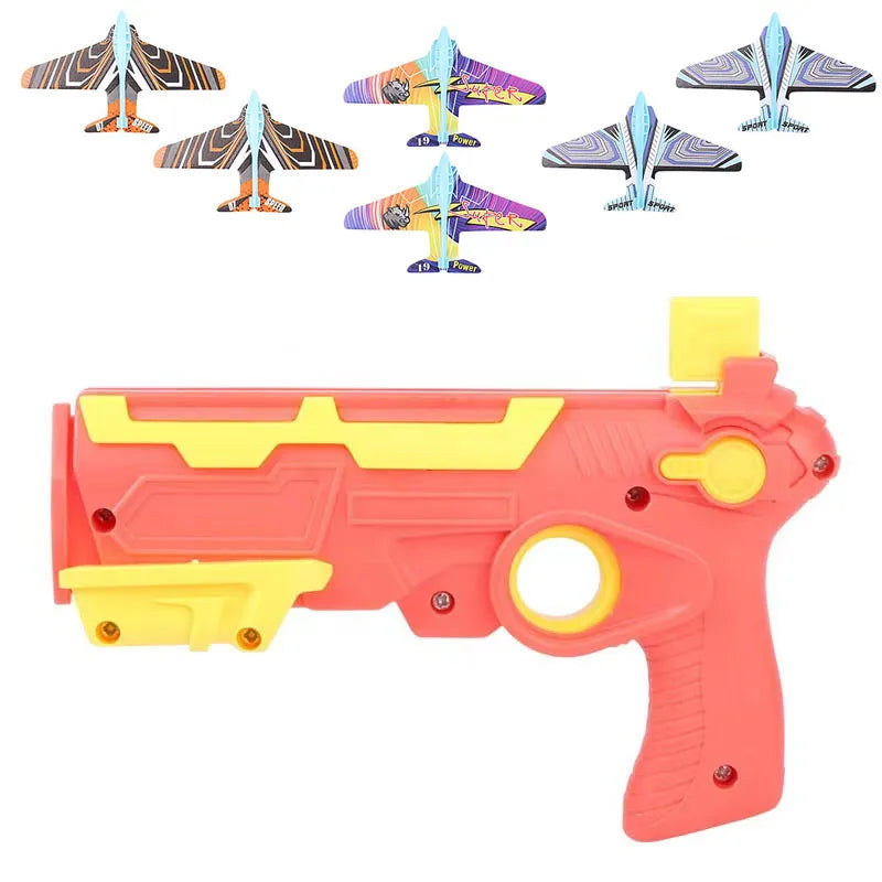 Airplane Launcher Toy Set with Foam Glider Planes
