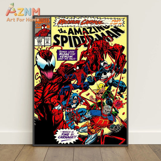 Spider-Man Comic Book Poster Peter Parker Canvas Print