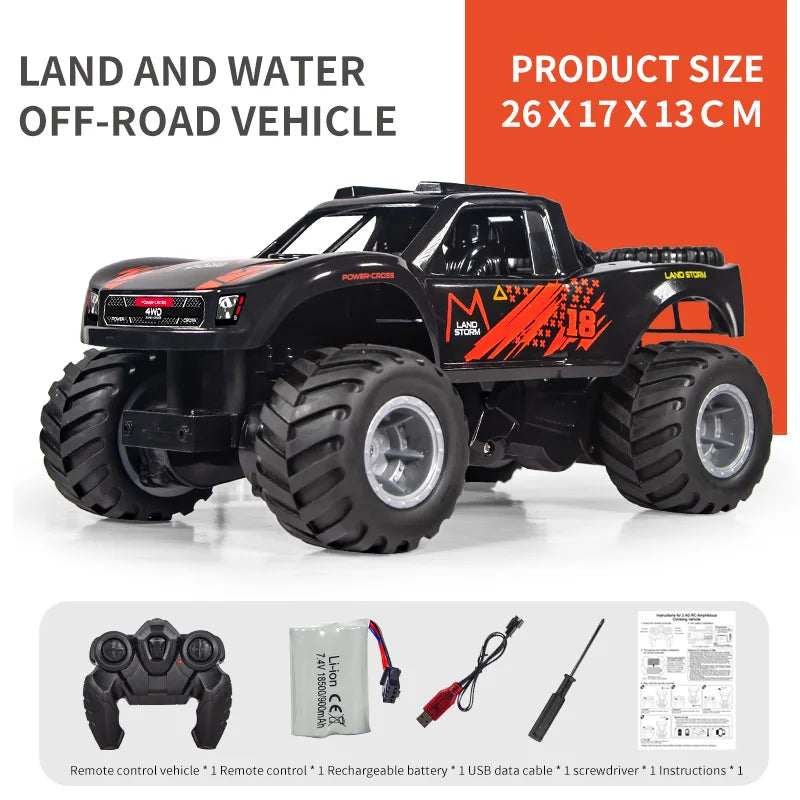JJRC Q156 4WD Amphibious RC Stunt Car – Waterproof Flip Racing Car for Land & Water