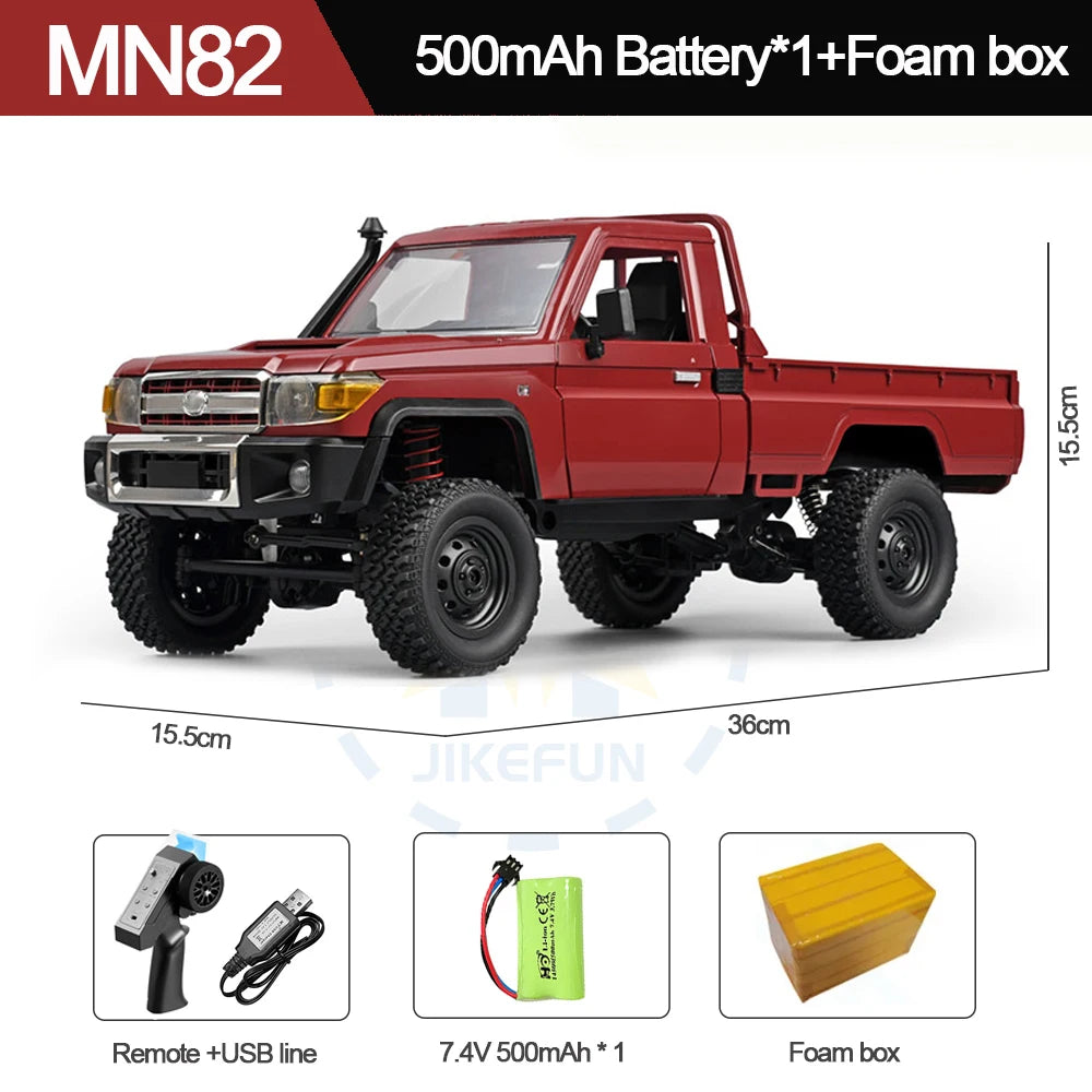 MN82S 4WD RC Crawler Pickup Truck 1:12 Scale Off-Road Car