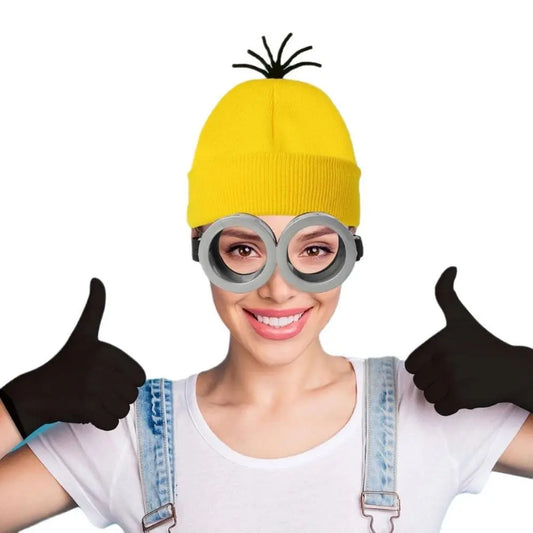 Yellow Cosplay Costume Set with Beanie, Gloves & Goggles