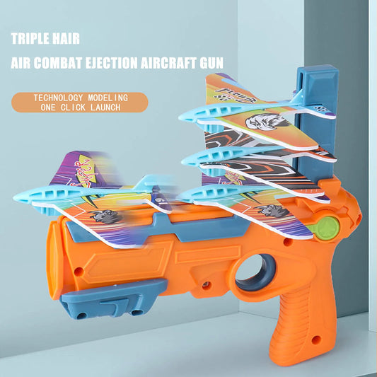 Airplane Launcher Toy Set with Foam Glider Planes