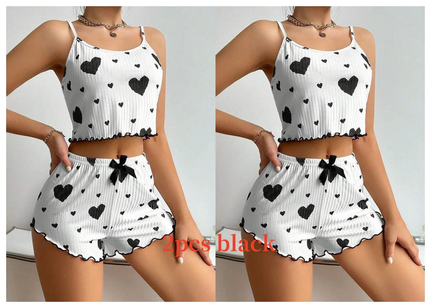 Women's Pajama Set 2 Piece Tank Top & Shorts Sleepwear