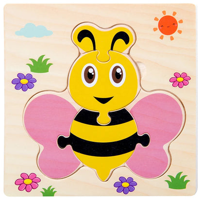 Baby Wooden 3D Puzzle Animal Tangram Learning Toy