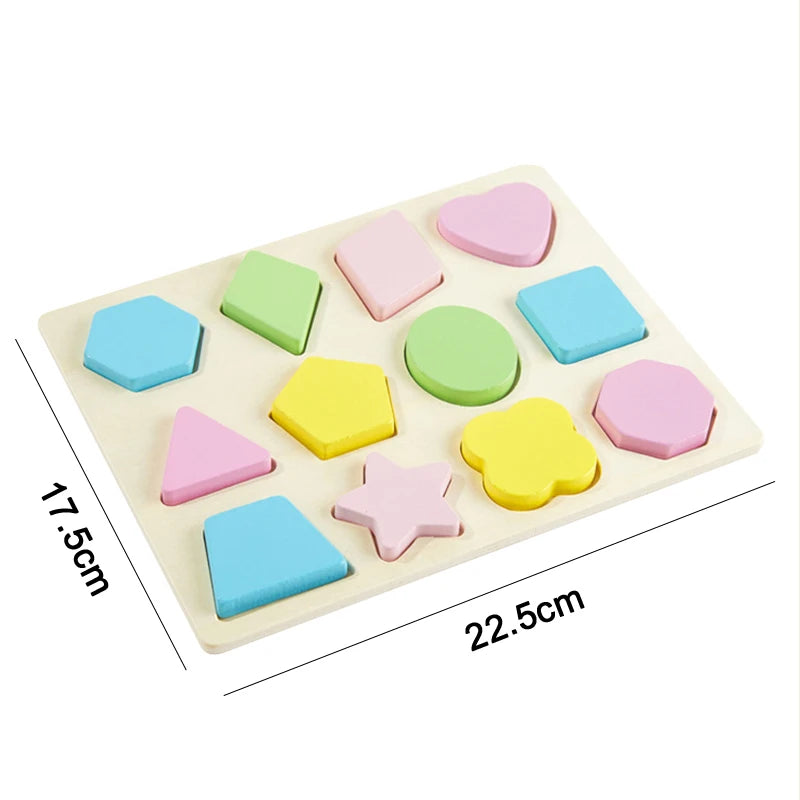Montessori Wooden 3D Puzzle Toy for Early Learning