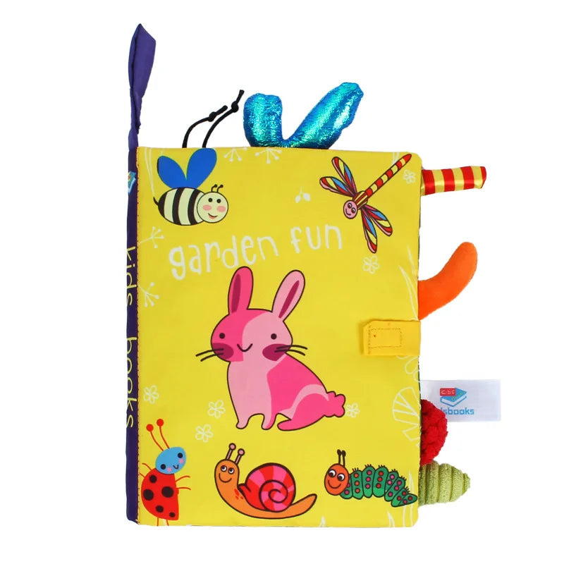 Baby Tail Cloth Book Interactive Sensory Learning Toy