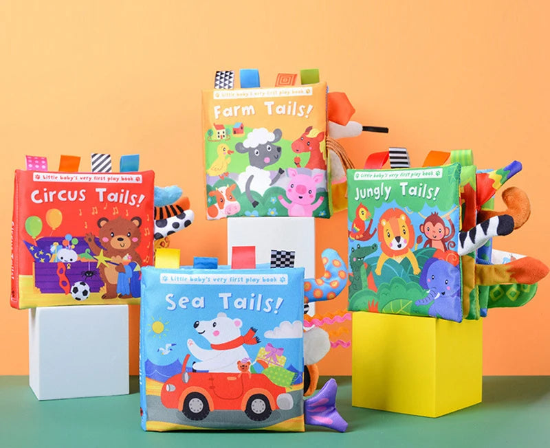 Baby Cloth Book Cartoon Animal Sensory Learning Toy