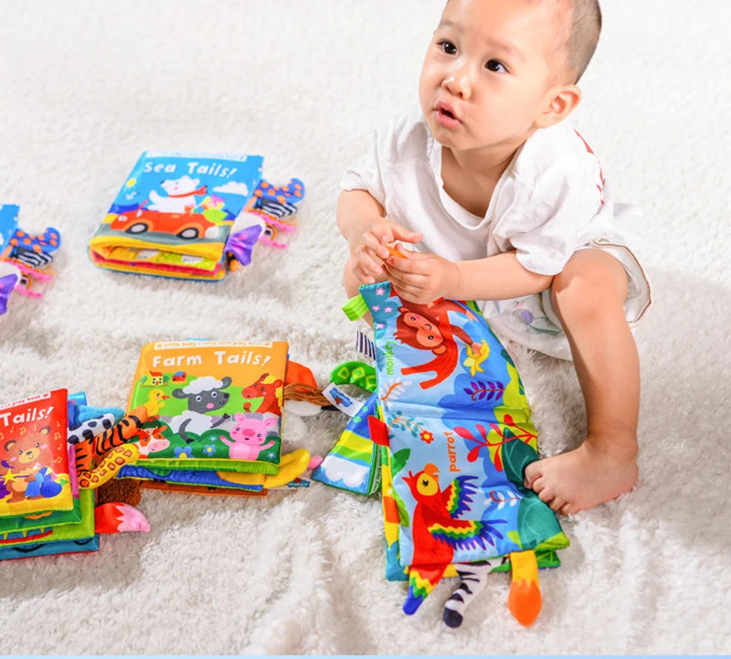 Baby Cloth Book Cartoon Animal Sensory Learning Toy