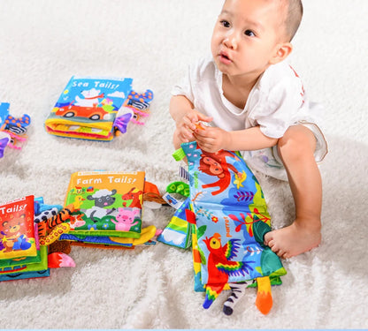 Baby Cloth Book Cartoon Animal Sensory Learning Toy