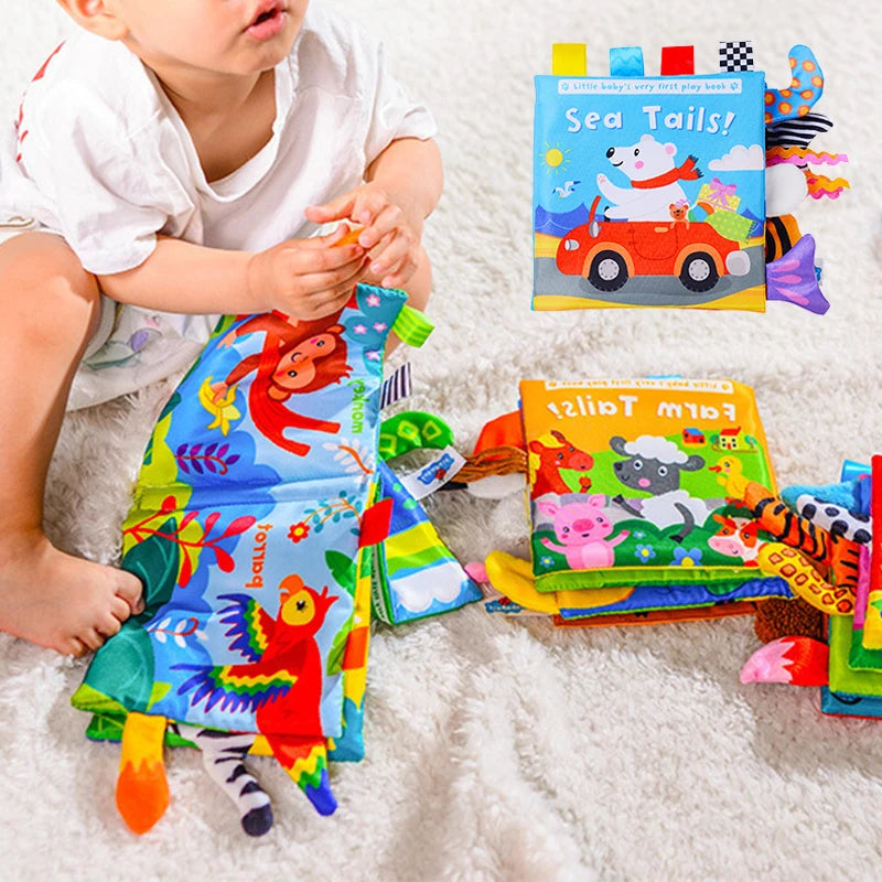 Baby Cloth Book Cartoon Animal Sensory Learning Toy