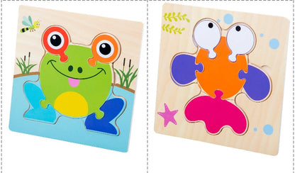 Baby Wooden 3D Puzzle Animal Tangram Learning Toy