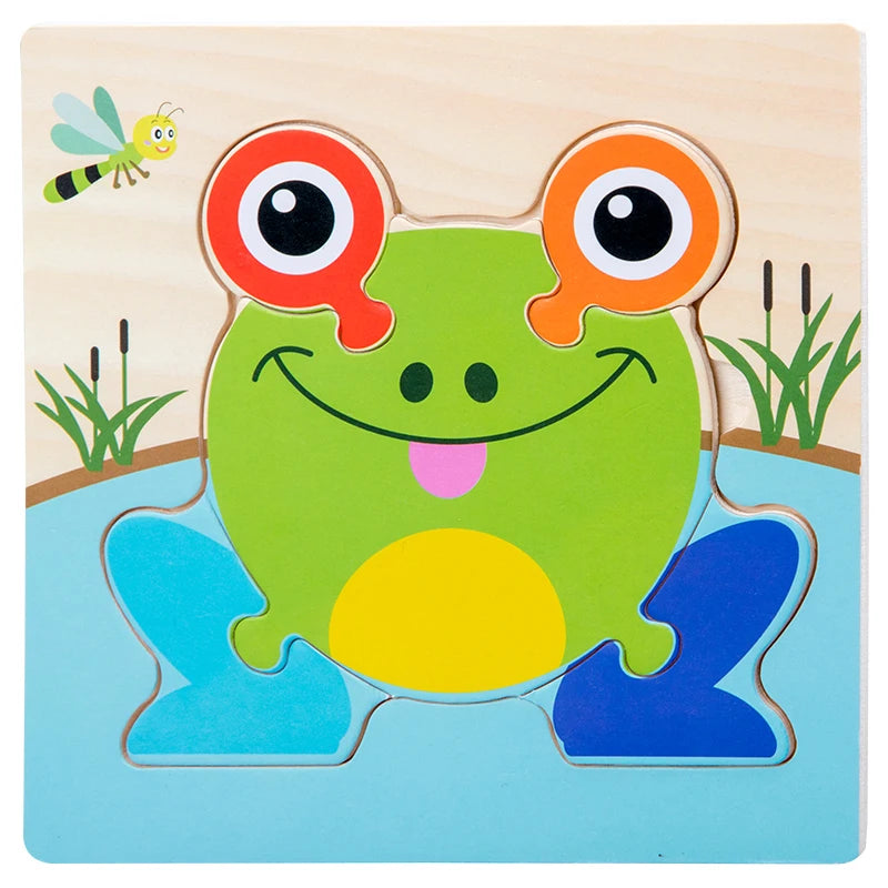 Baby Wooden 3D Puzzle Animal Tangram Learning Toy