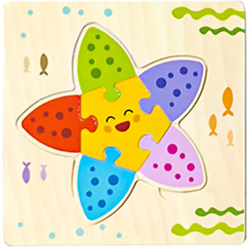 Baby Wooden 3D Puzzle Animal Tangram Learning Toy