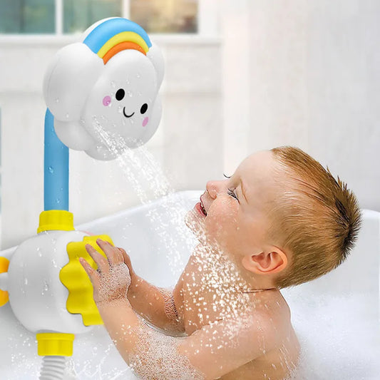 Baby Bath Water Spray Cloud Toy with Faucet Shower