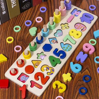 3D Wooden Montessori Fishing Toy – Shape & Number Matching Learning Set