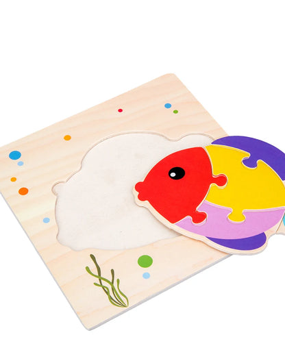 Baby Wooden 3D Puzzle Animal Tangram Learning Toy