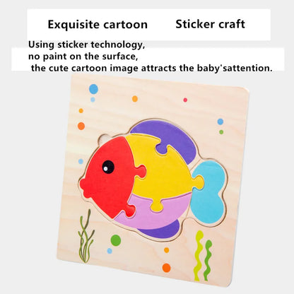 Baby Wooden 3D Puzzle Animal Tangram Learning Toy