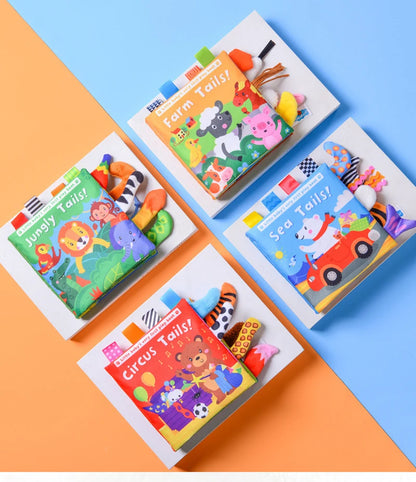 Baby Cloth Book Cartoon Animal Sensory Learning Toy