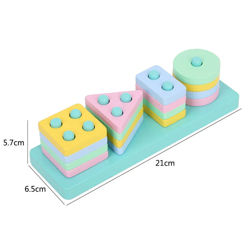 Wooden Baby Puzzles 3D Early Learning Educational Toy