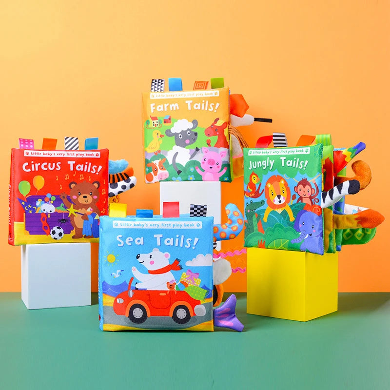 Baby Cloth Book Cartoon Animal Sensory Learning Toy