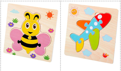 Baby Wooden 3D Puzzle Animal Tangram Learning Toy