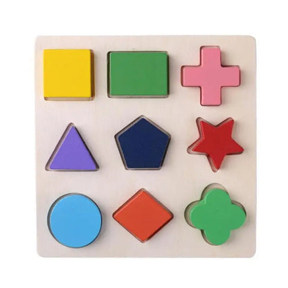 Wooden Geometric Puzzle Montessori Shape Sorting Toy