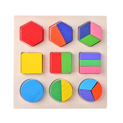Wooden Geometric Puzzle Montessori Shape Sorting Toy