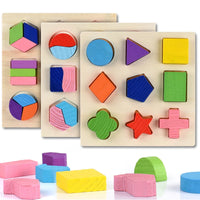 Wooden Geometric Puzzle Montessori Shape Sorting Toy
