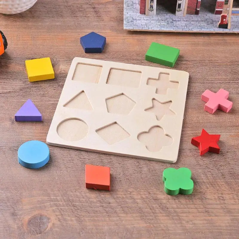 Wooden Geometric Puzzle Montessori Shape Sorting Toy