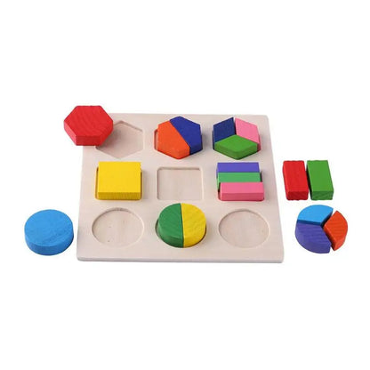 Wooden Geometric Puzzle Montessori Shape Sorting Toy