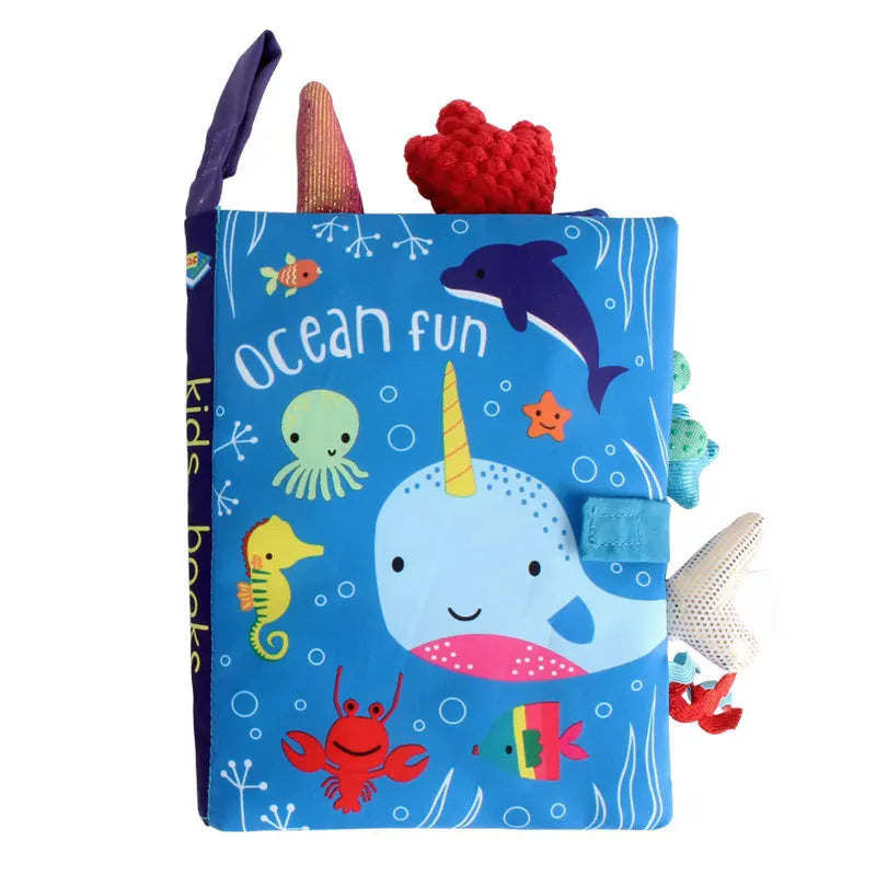 Baby Tail Cloth Book Interactive Sensory Learning Toy