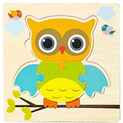 Baby Wooden 3D Puzzle Animal Tangram Learning Toy