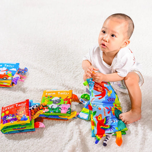 Baby Cloth Book Cartoon Animal Sensory Learning Toy
