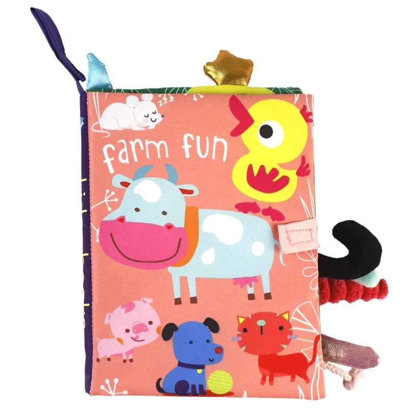 Baby Tail Cloth Book Interactive Sensory Learning Toy