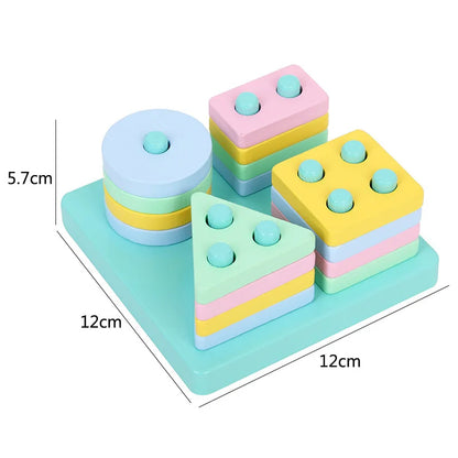Wooden Baby Puzzles 3D Early Learning Educational Toy
