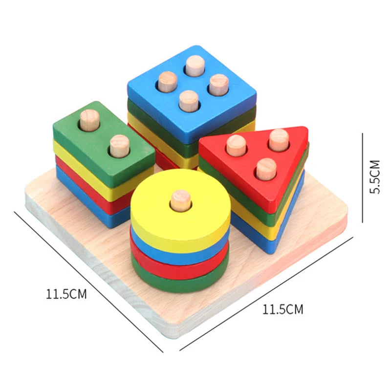 Montessori Wooden 3D Puzzle Toy for Early Learning