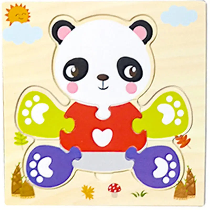 Baby Wooden 3D Puzzle Animal Tangram Learning Toy