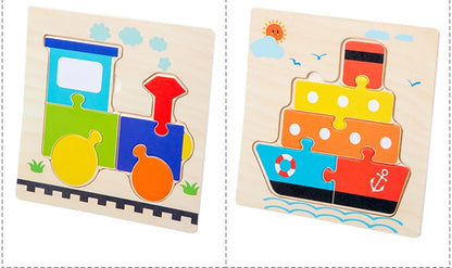 Baby Wooden 3D Puzzle Animal Tangram Learning Toy