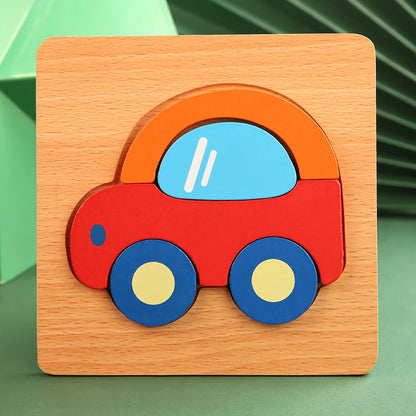 Wooden Animal Puzzle 3D Montessori Educational Toy