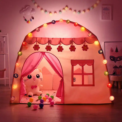 Kids Play Tent Indoor Outdoor Foldable Princess Playhouse