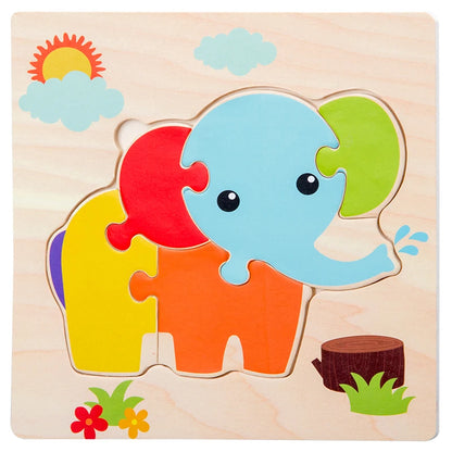 Baby Wooden 3D Puzzle Animal Tangram Learning Toy
