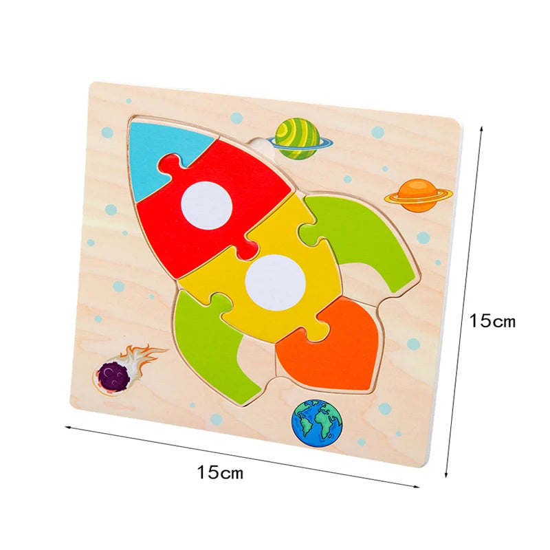 Baby Wooden 3D Puzzle Animal Tangram Learning Toy