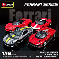 Bburago Ferrari 1:64 Diecast Pull Back Car with Lights & Sound