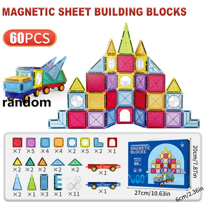 Magnetic Building Tiles STEM Construction Toy for Kids