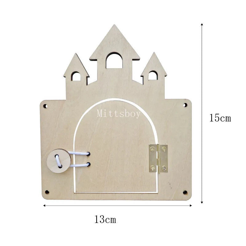 Montessori Busy Board Wooden Sensory Learning Toy