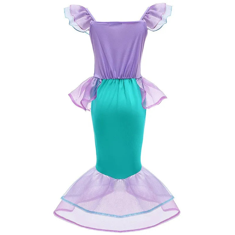 Little Mermaid Princess Costume Ariel Dress for Girls