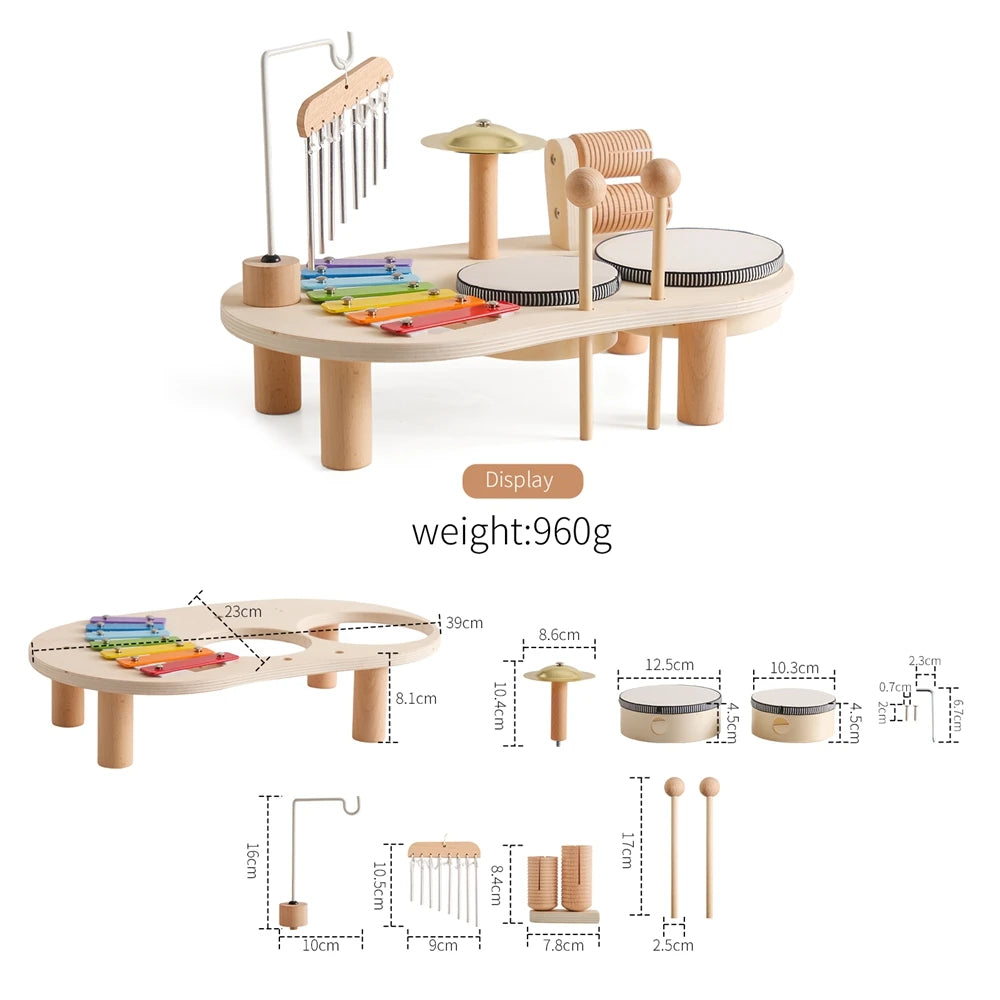 Wooden Kids Xylophone Montessori Musical Instrument Toy