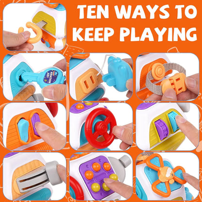 Baby Busy Board Cube Montessori Sensory Activity Toy